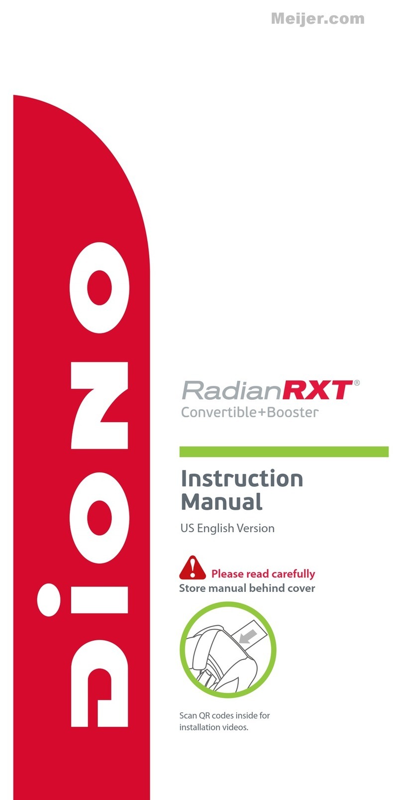 Diono RadianRXT User manual Diono RadianRXT User manual