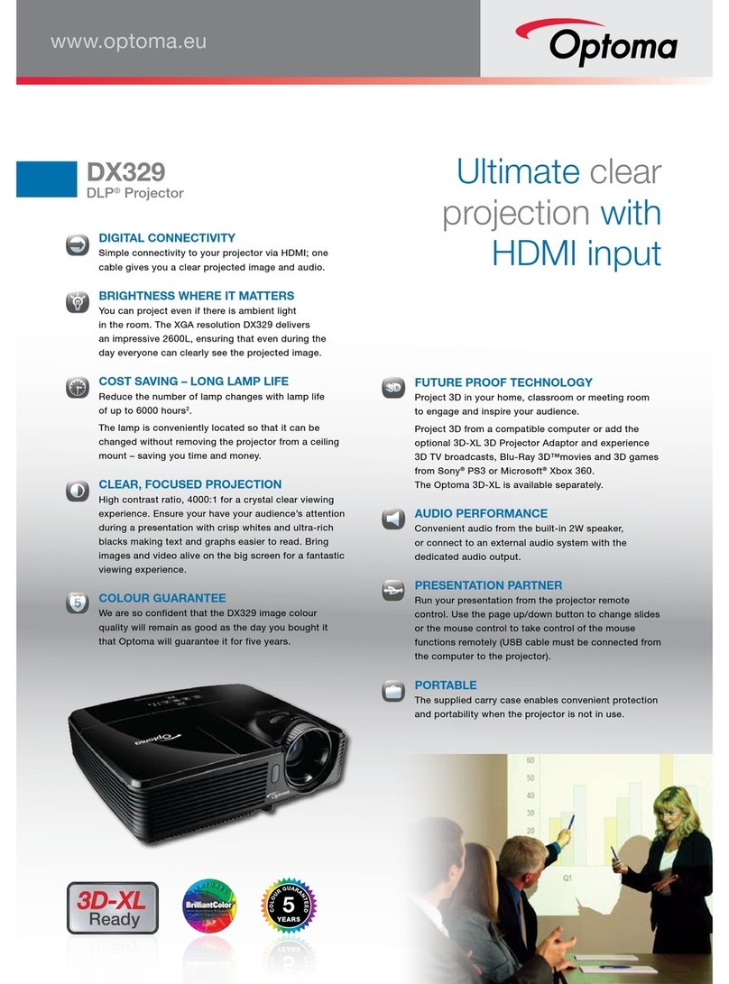 Optoma DX329 User manual