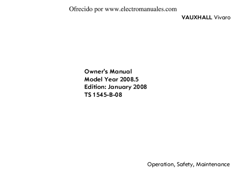 Vauxhall Vivaro 2008.5 owner's manual