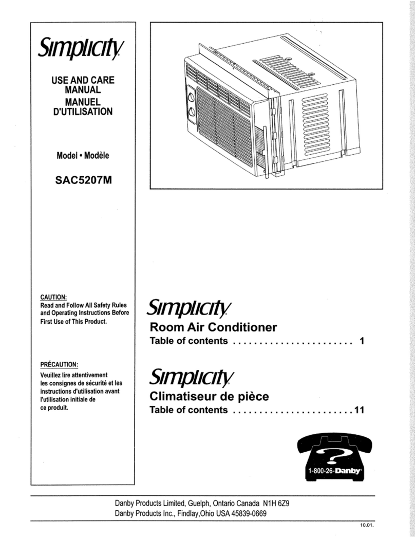 Simplicity Simplicity SAC5207M User manual Simplicity Simplicity SAC5207M User manual