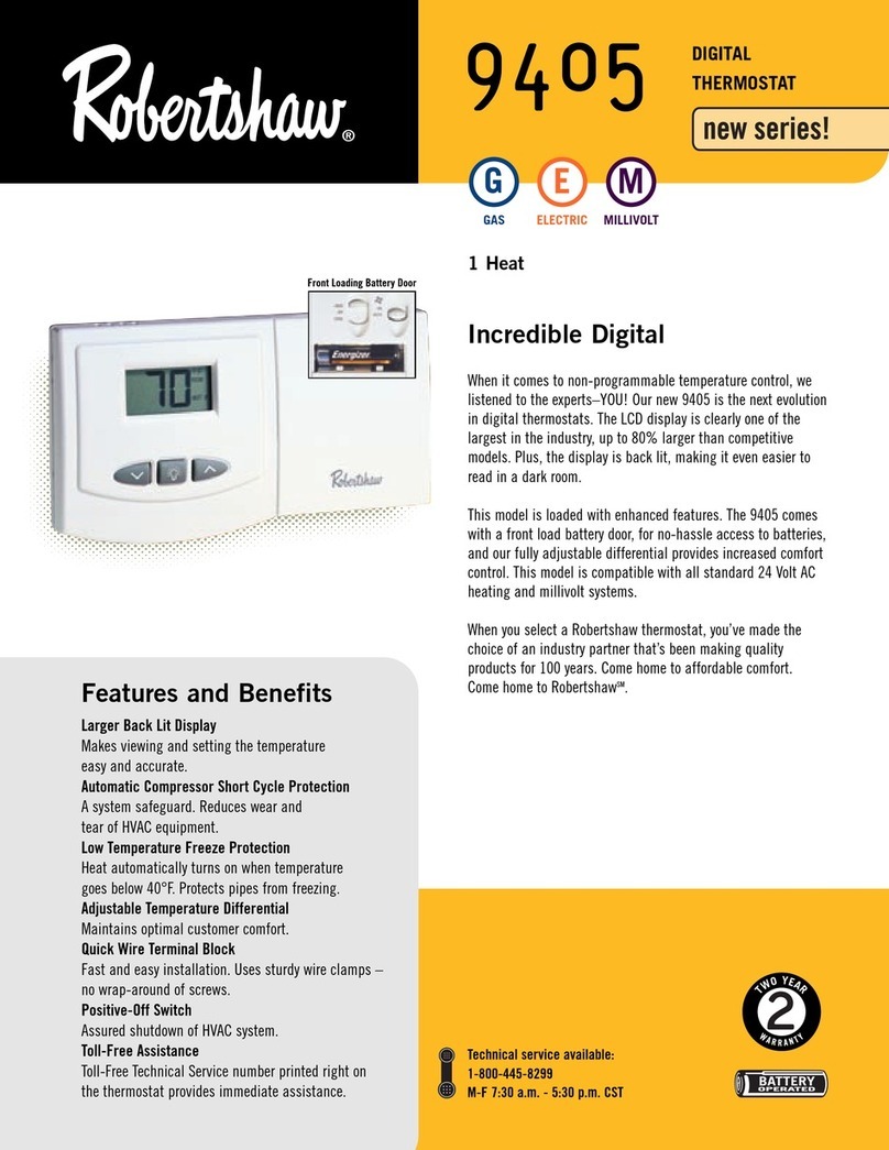 Robertshaw 9405 Specifications