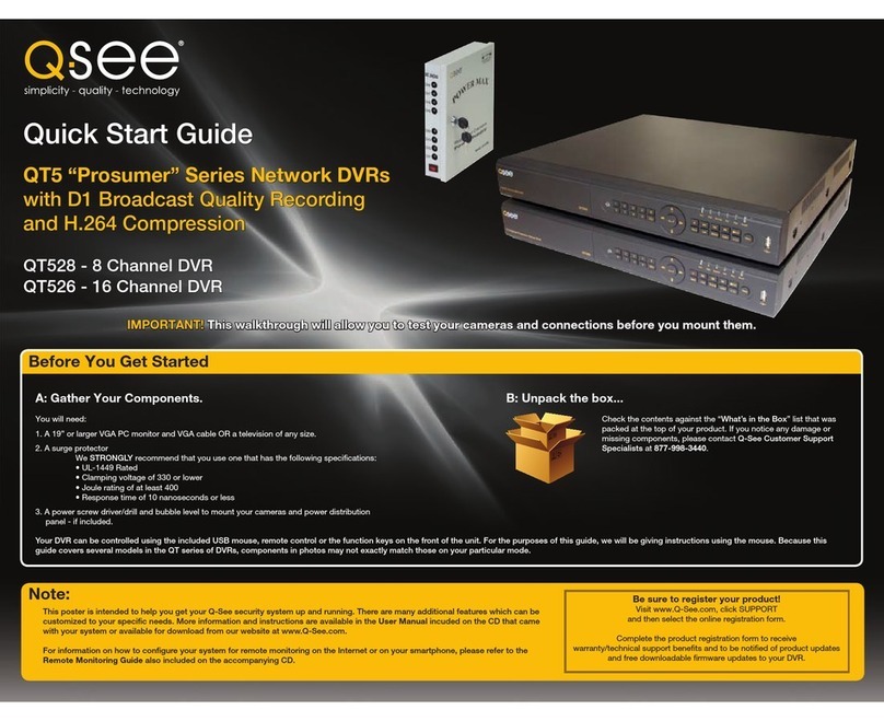 Q-See Prosumer QT528 quick start guide