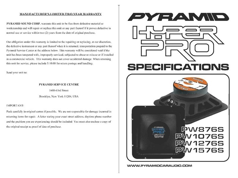 Pyramid PW876S Specifications