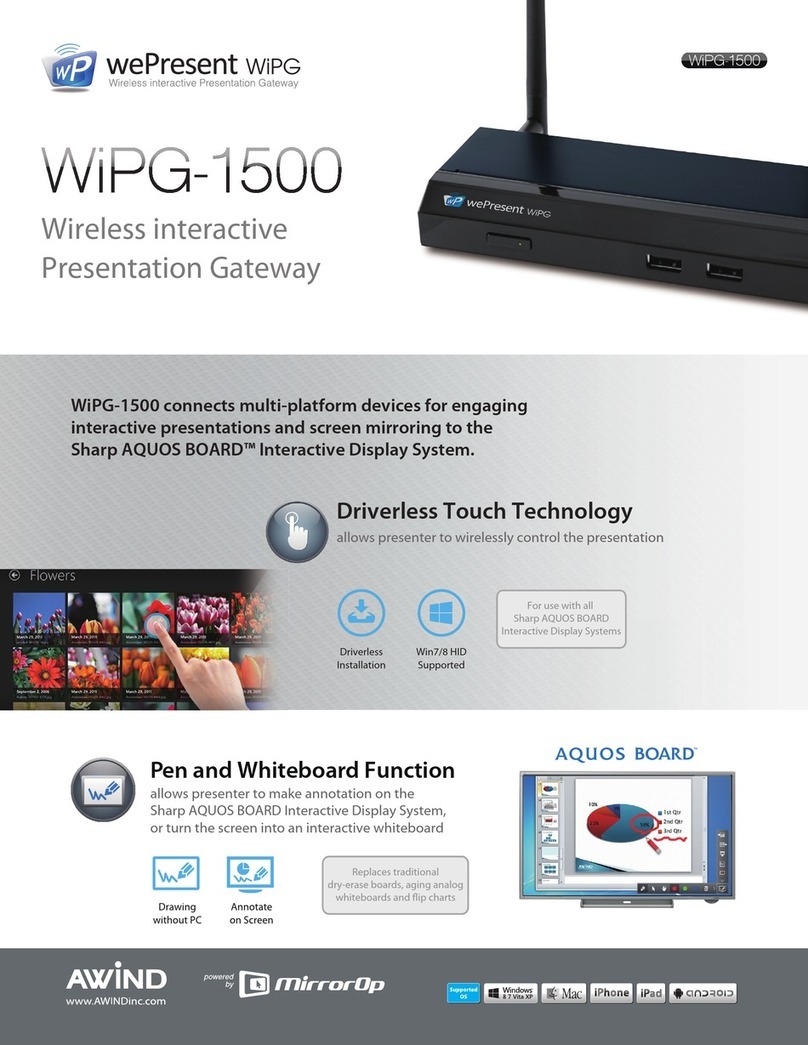 WePresent WiPG-1500 Installation and operation manual WePresent WiPG-1500 Installation and operation manual