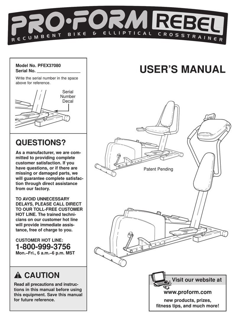 Pro-Form REBEL user manual