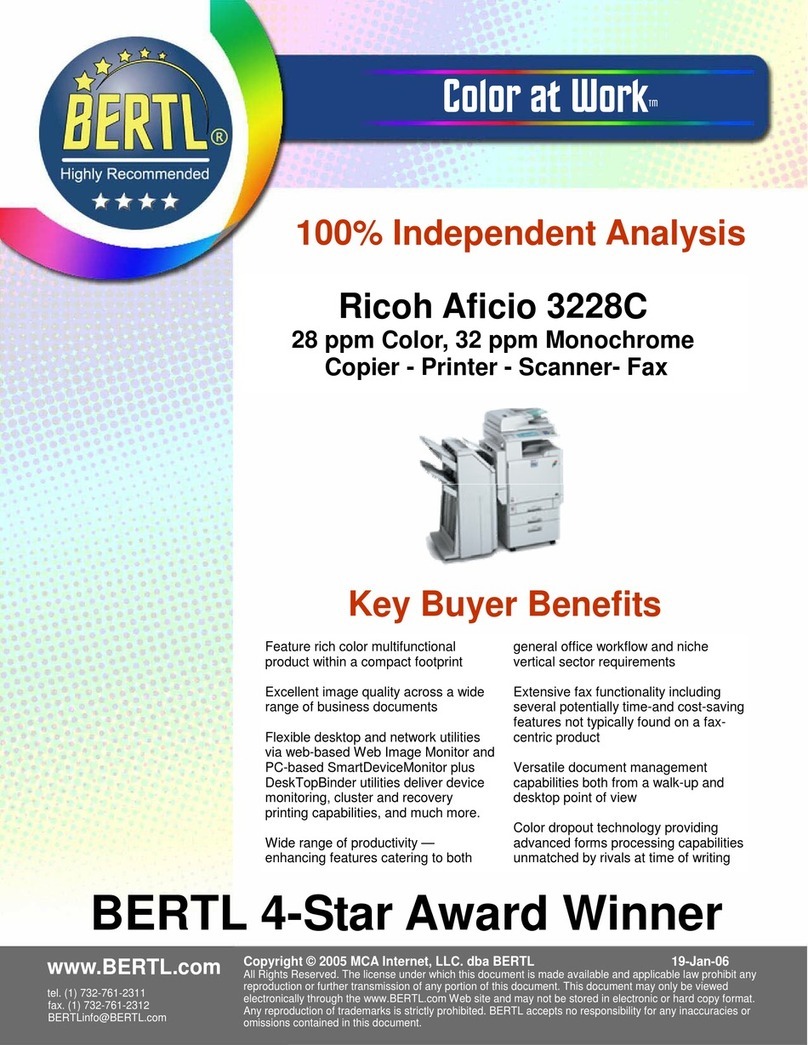 Ricoh Aficio 3228C User manual