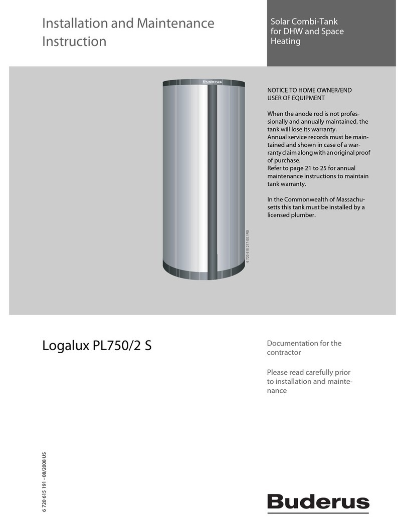 Buderus Logalux PL750 Technical specifications
