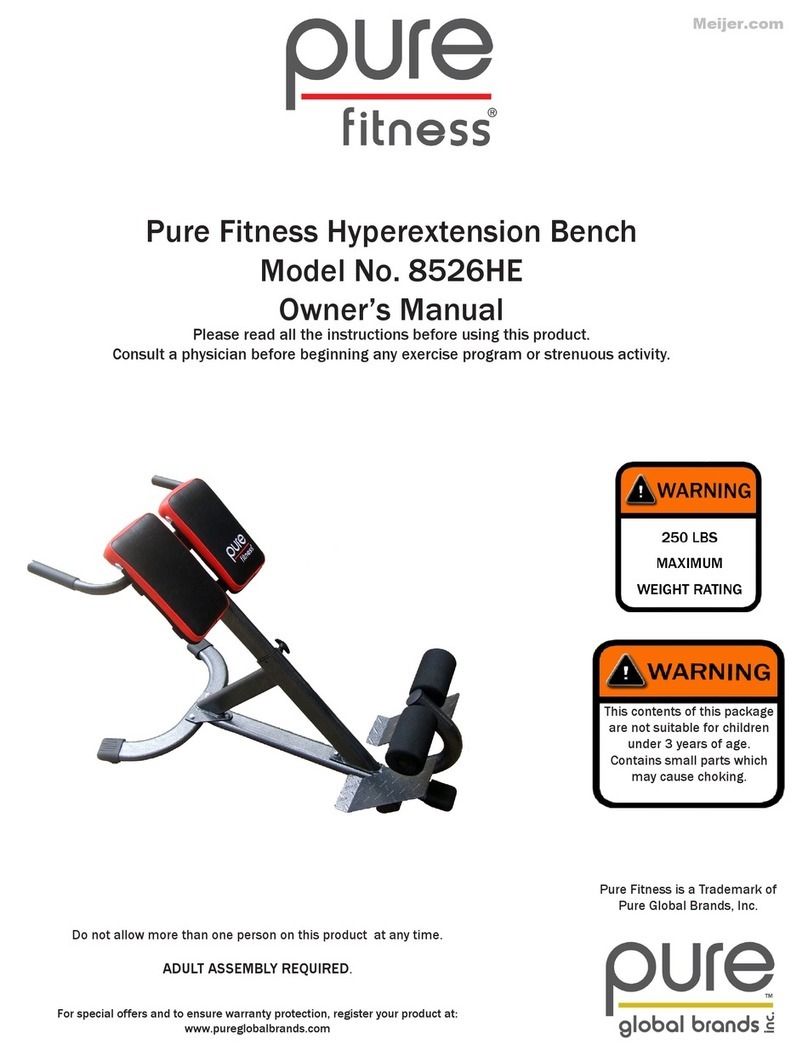 Pure Fitness 8526HE owner's manual