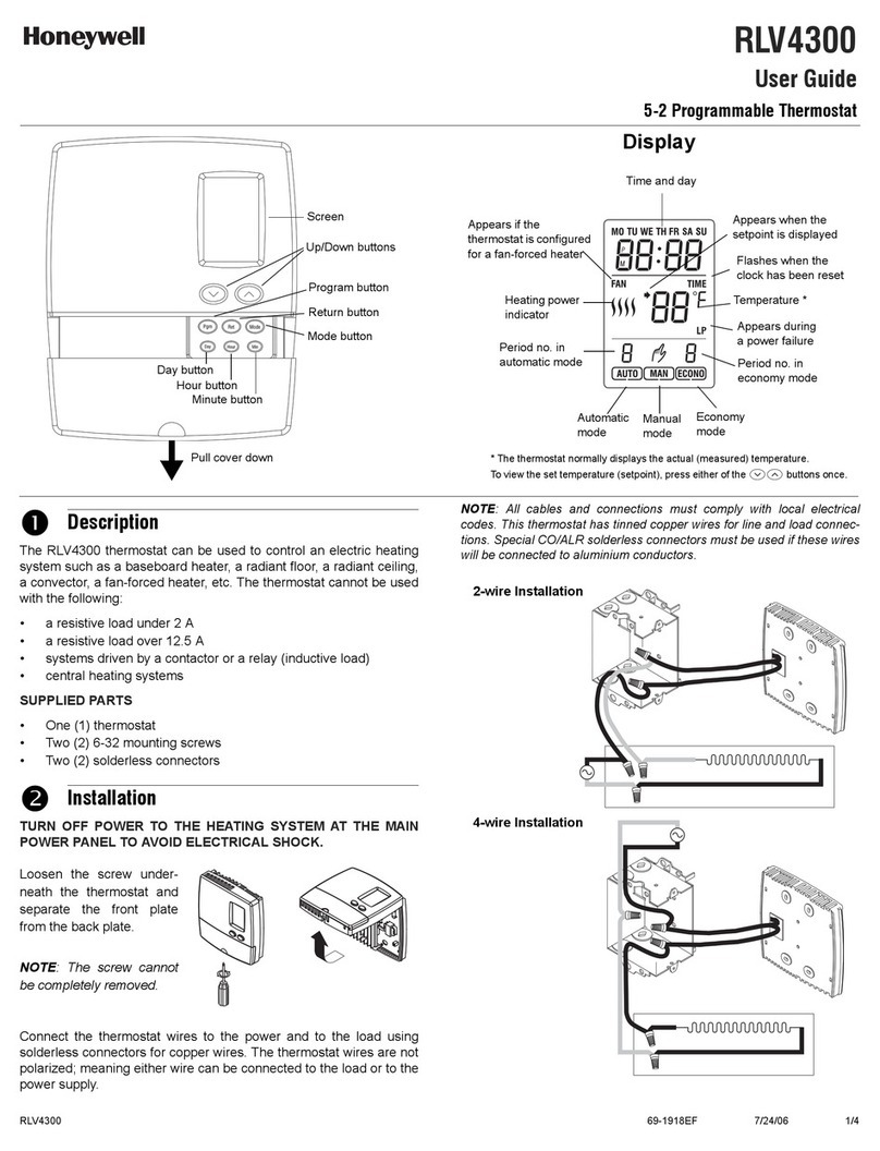 Honeywell RLV4300 User manual
