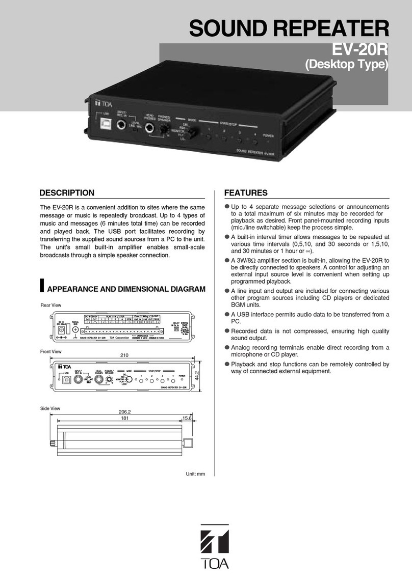 Toa EV-20R User manual