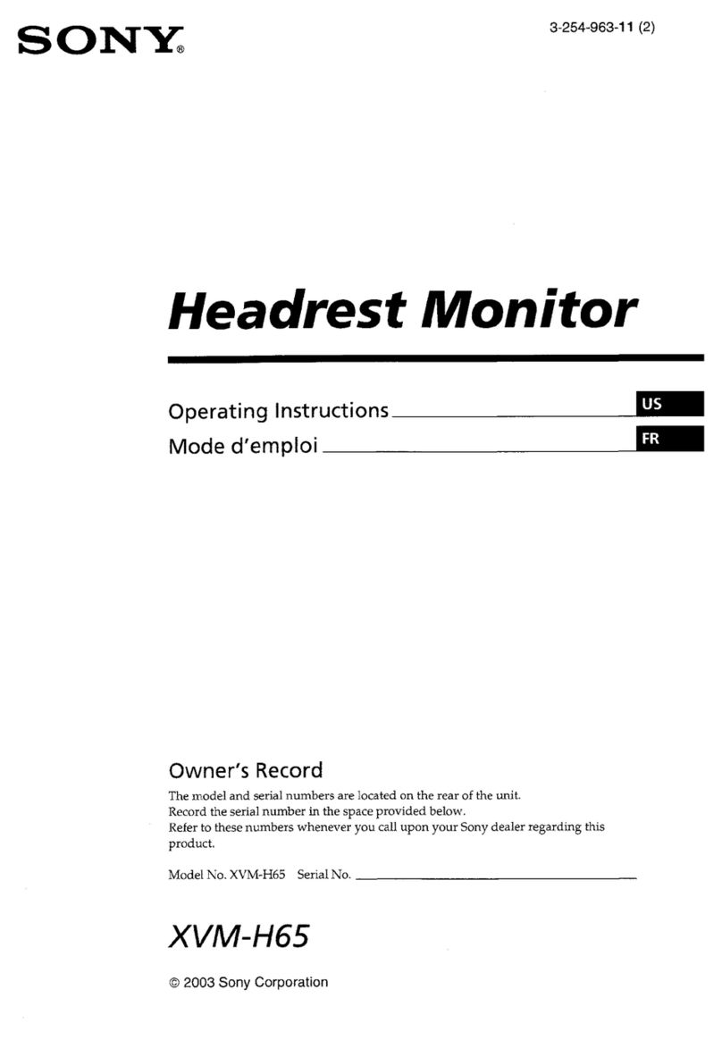 Sony XVM-H65 - Monitor operating instructions