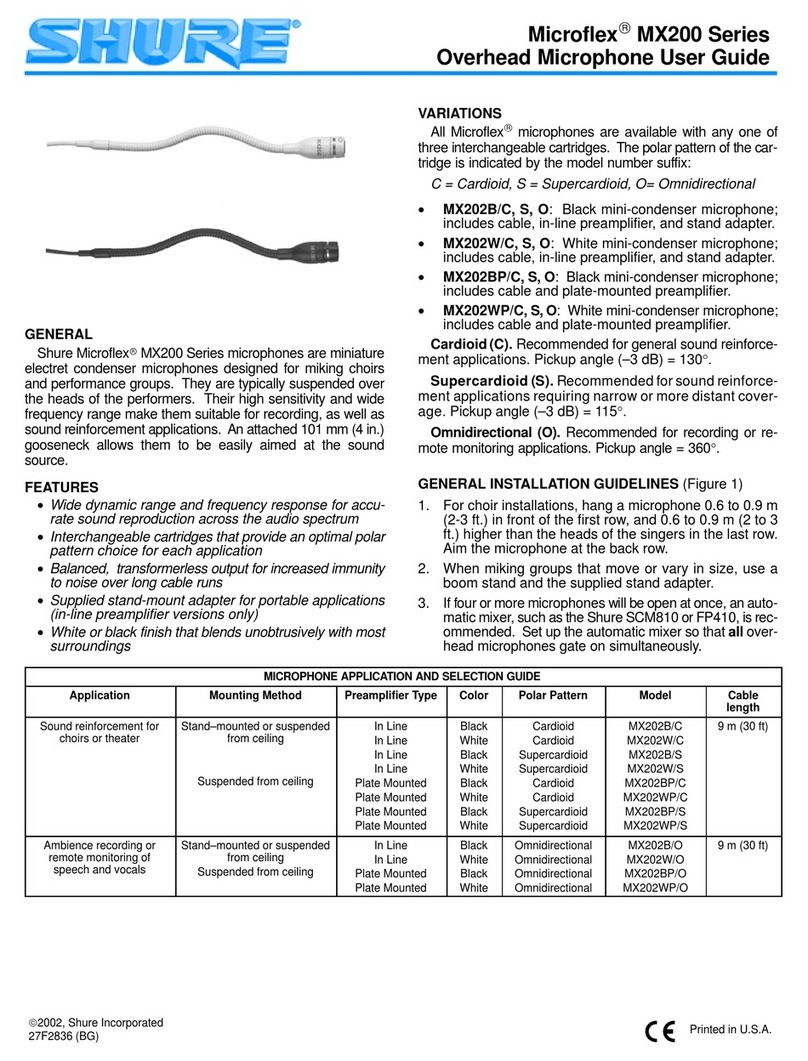 Shure Microflex MX200 Series user guide