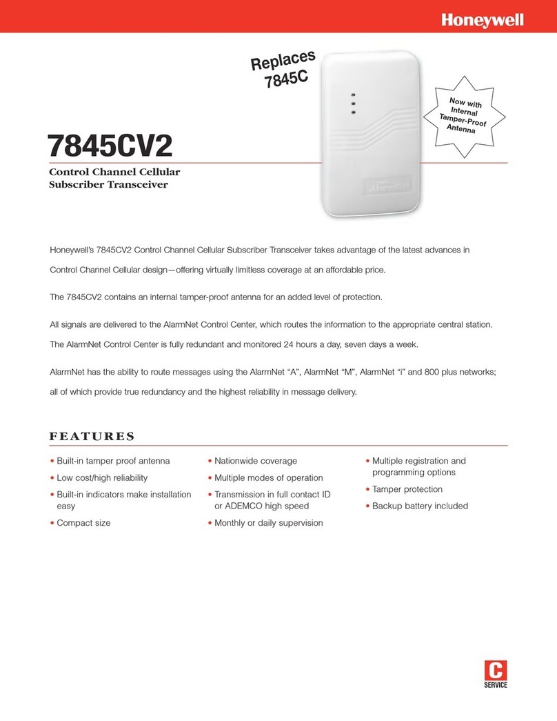 Honeywell 7845CV2 User manual