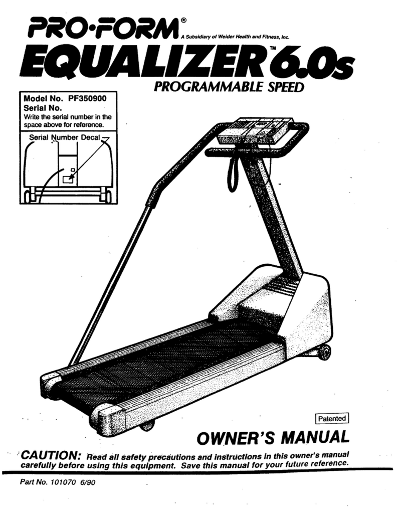 Pro-Form Equalizer 6.0s User manual
