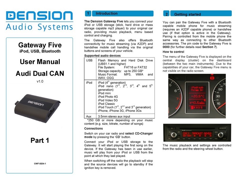 Dension Gateway Five User manual