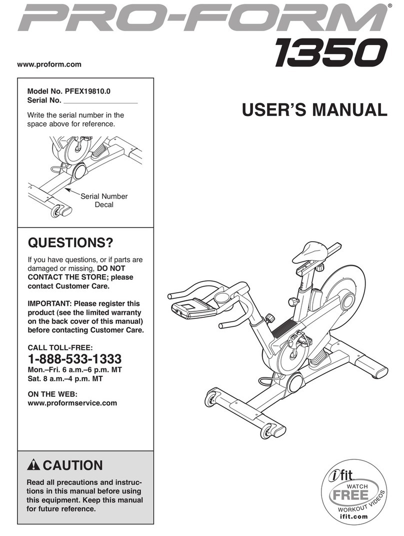 Pro-Form 1350 User manual