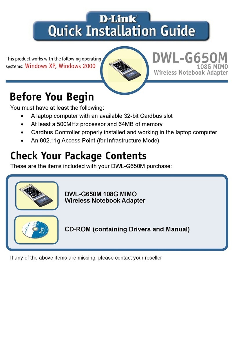 D-Link DWL-G650M - Super G With MIMO User manual D-Link DWL-G650M - Super G With MIMO User manual