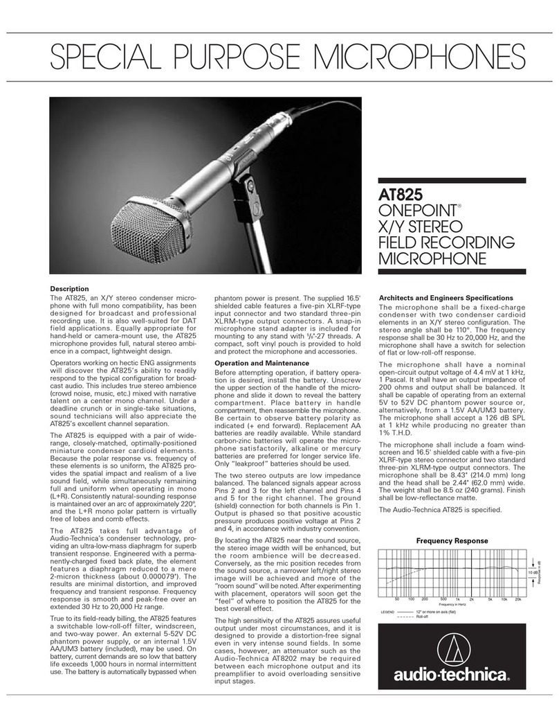Audio Technica ONEPOINT AT825 Specifications