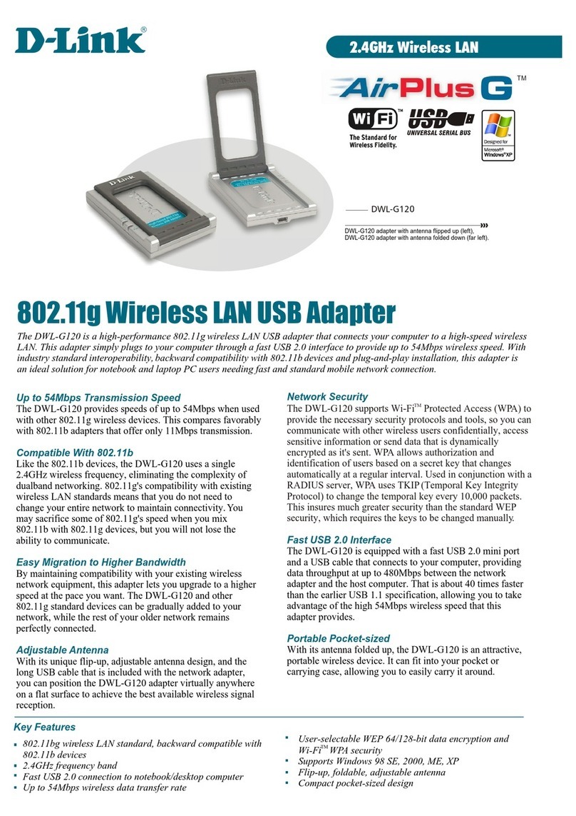 D-Link AirPlus DWL-G120 User manual D-Link AirPlus DWL-G120 User manual