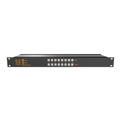 Matrix Switch Corporation MSC-HD88L product manual Matrix Switch Corporation MSC-HD88L product manual
