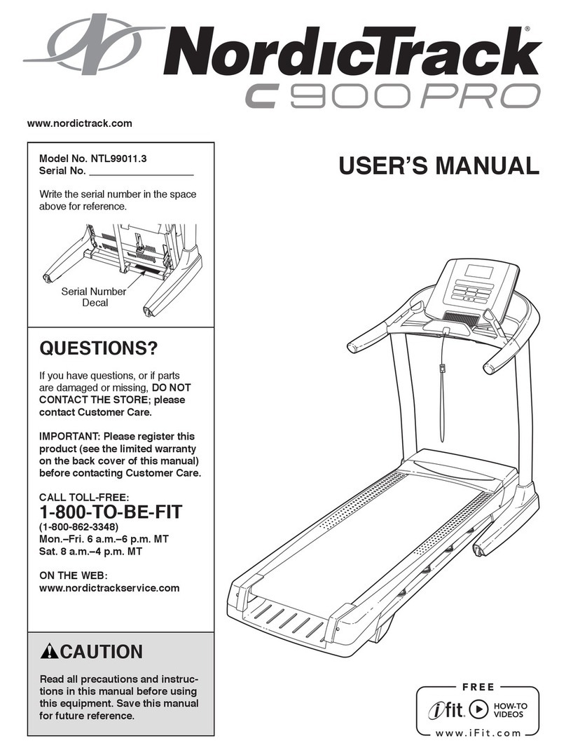 NordicTrack C900 Pro User manual