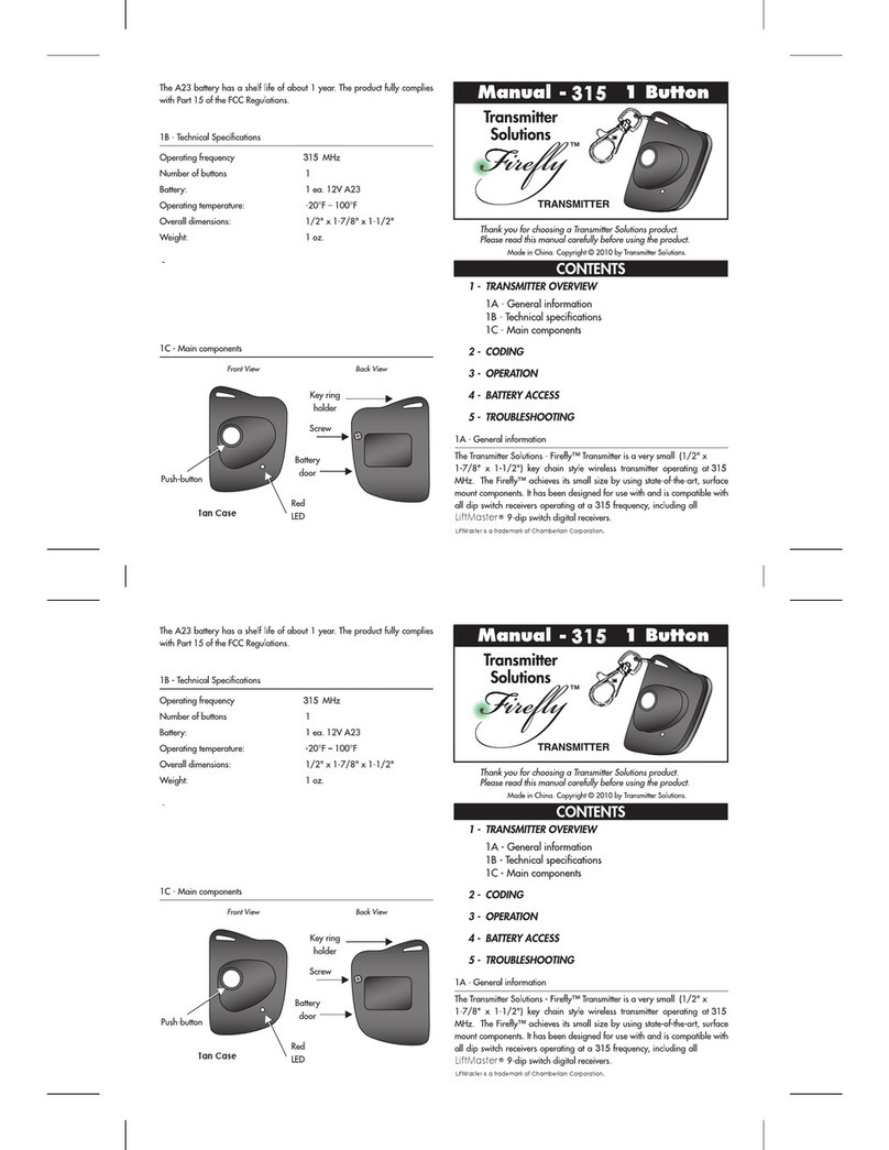 Transmitter Solutions Firefly User manual