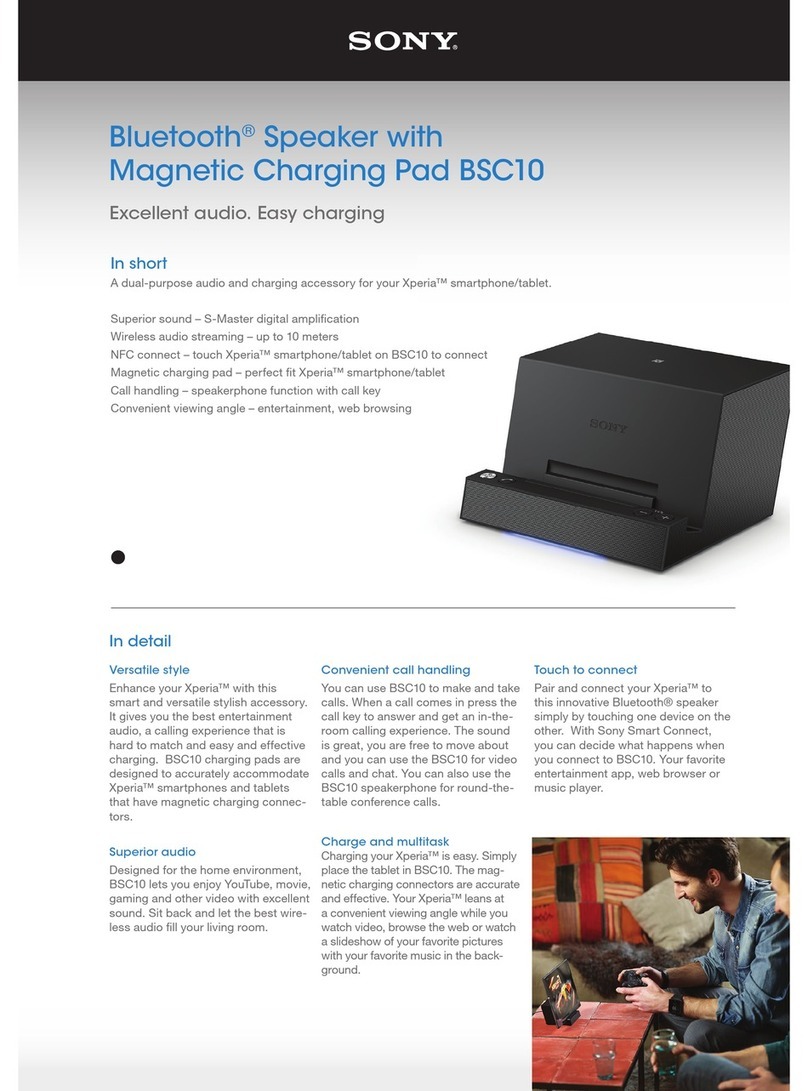 Sony BSC10 User manual