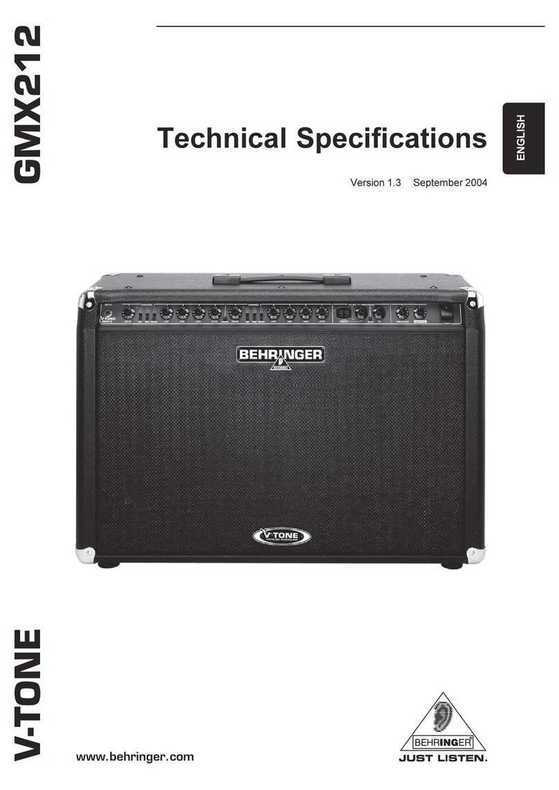 Behringer V-Tone GMX212 User manual