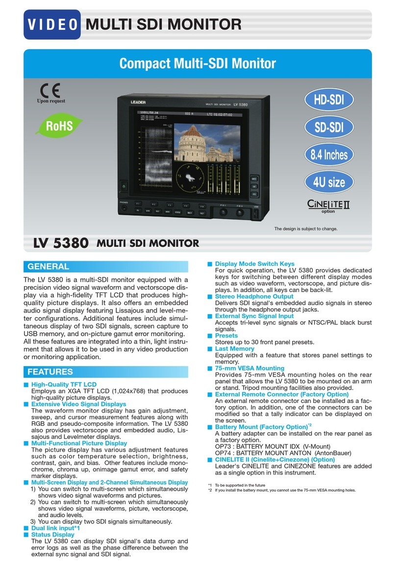 Leader LV 5380 User manual Leader LV 5380 User manual