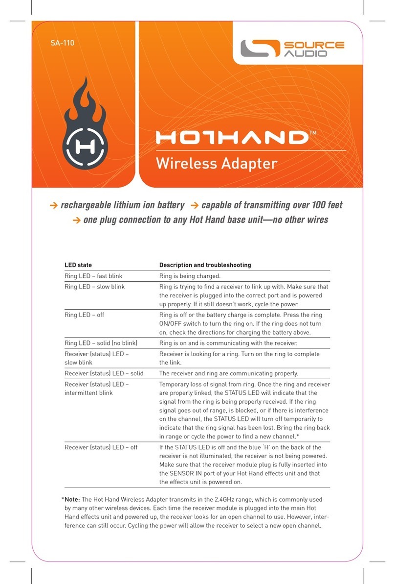 Source Audio Hot Hand SA-110 user guide