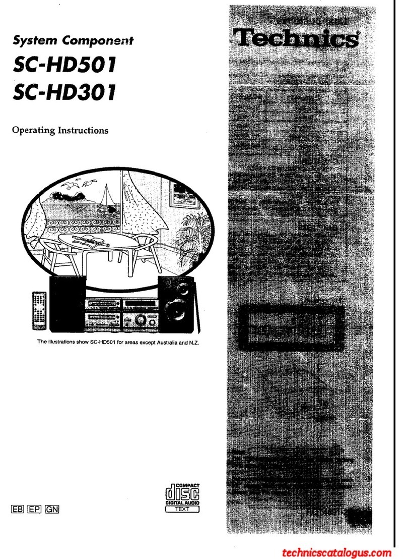 Technics SC-HD501 User manual Technics SC-HD501 User manual