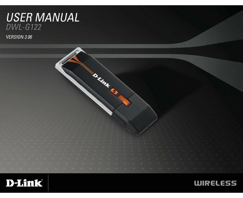 D-Link 802.11g Wireless LAN USB Adapter DWL-G122 User manual
