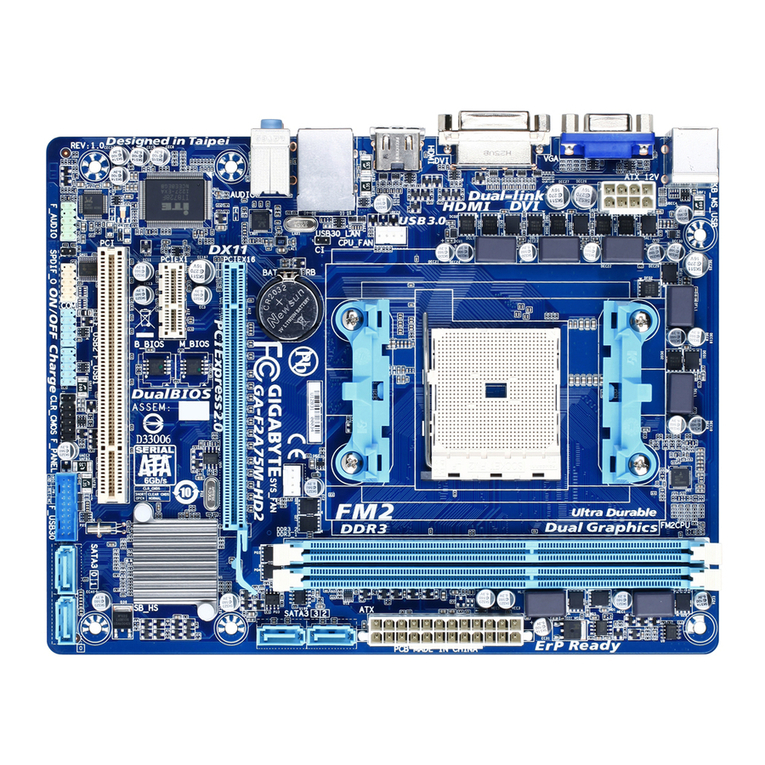 Gigabyte GA-F2A75M-HD2 user manual