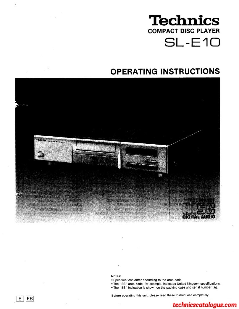 Technics SL-E10 User manual