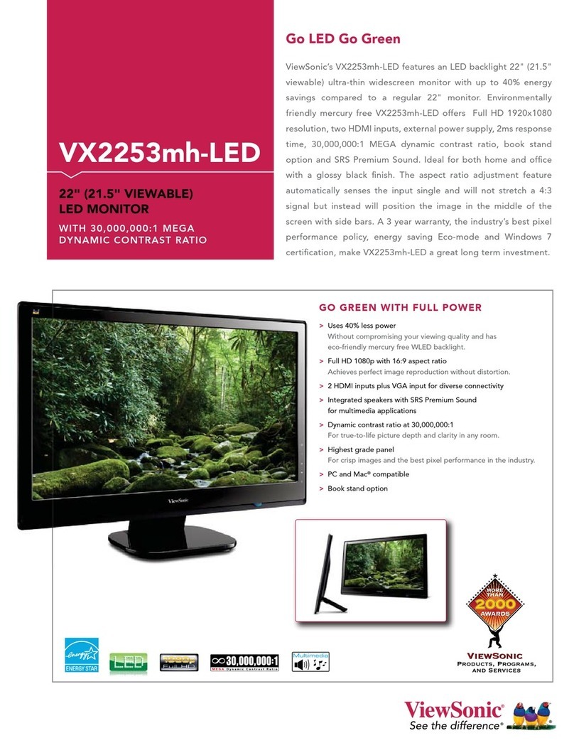 ViewSonic VX2253mh-LED User manual