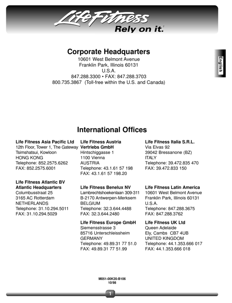 Life Fitness Lifecycle 5500HR User manual Life Fitness Lifecycle 5500HR User manual