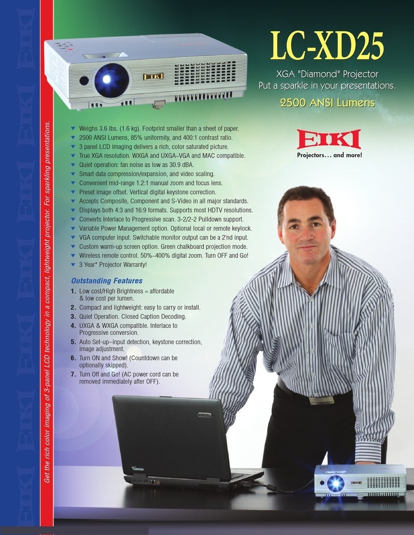 Eiki XGA "Diamond" Series LC-XD25 Installation and operation manual