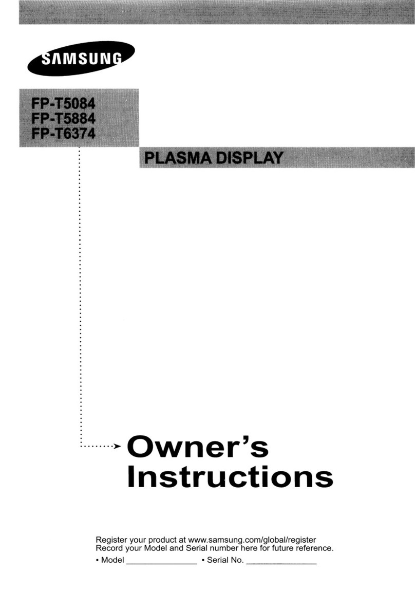 Samsung FPT5084 - 50" Plasma TV User manual