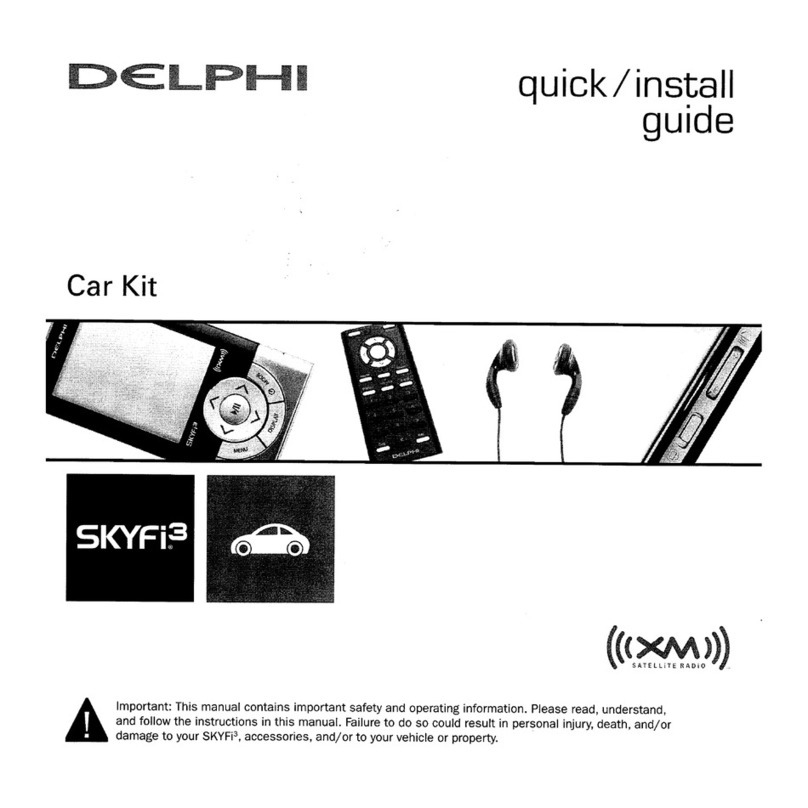 Delphi XM SKYFI3 Quick install guide