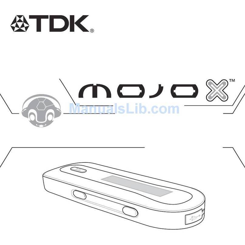 TDK MojoX User manual