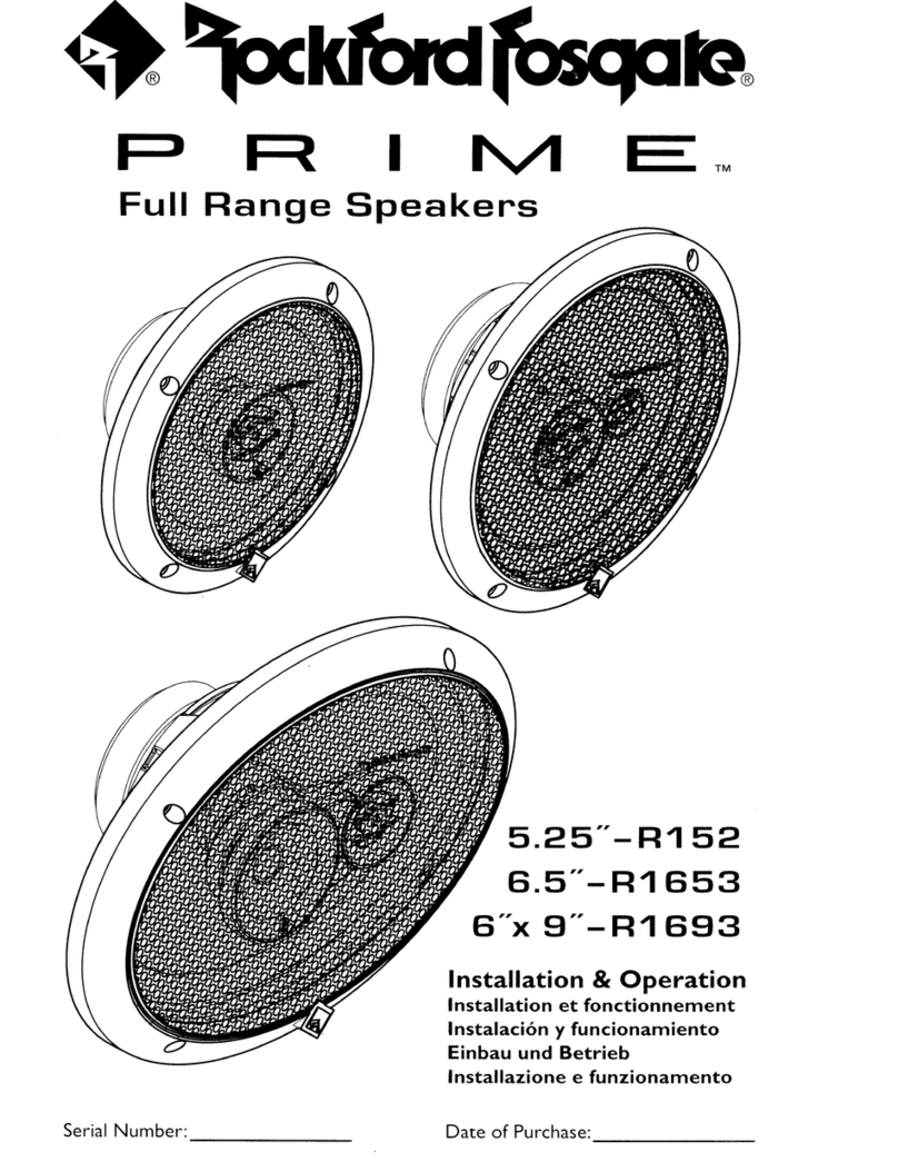 Rockford Fosgate Prime R152 Original operating instructions