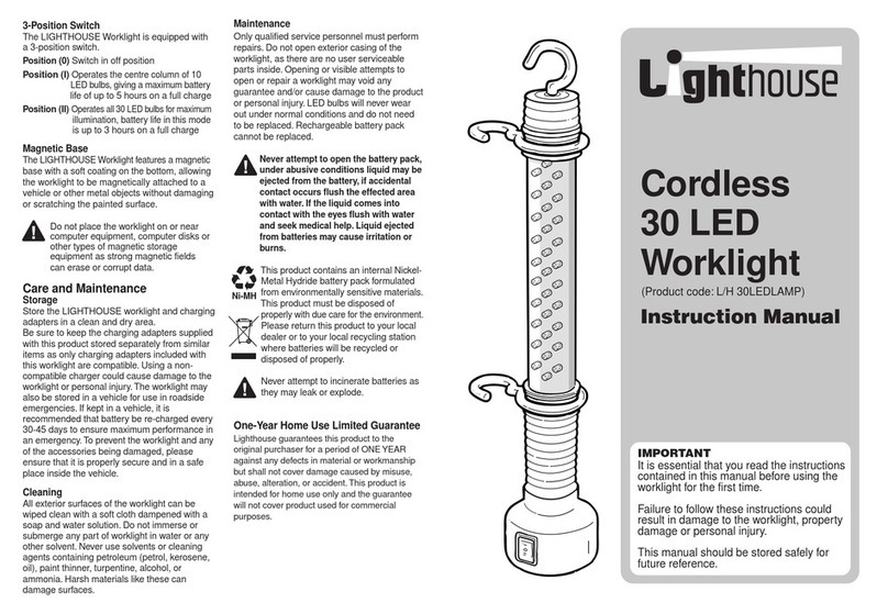 Lighthouse L/H 30LEDLAMP instruction manual