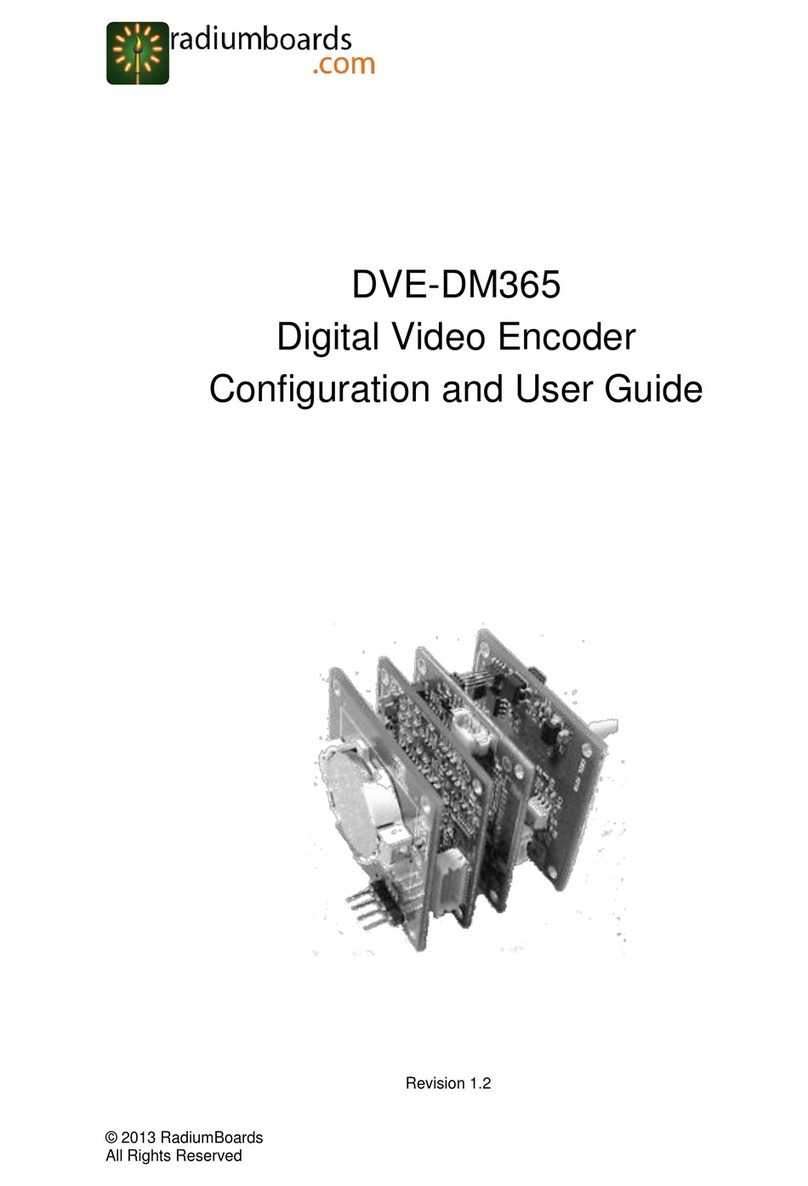 RadiumBoards DVE-DM365 Configuration and user's guide