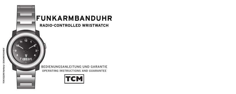 TCM radio-controlled wristwach operating instructions