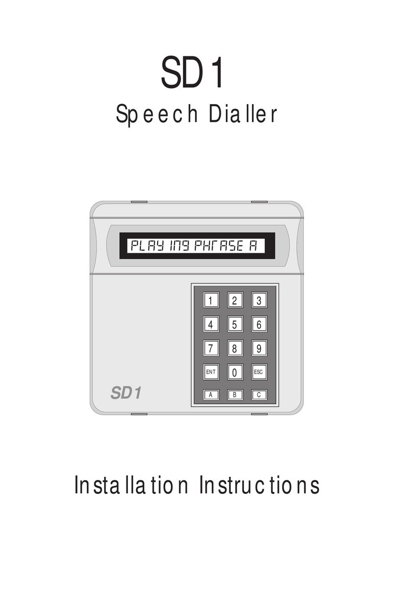 Menvier Security SD1 installation instructions Menvier Security SD1 installation instructions