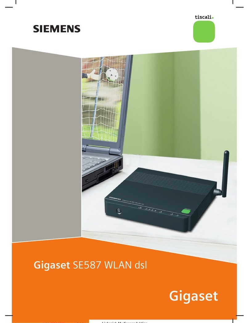 Gigaset Gigaset SE587 WLAN dsl user manual