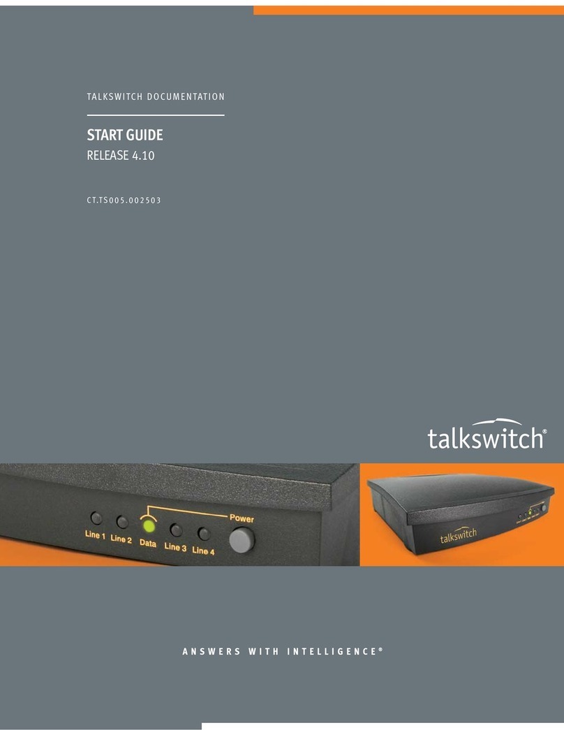 Talkswitch switch Start guide