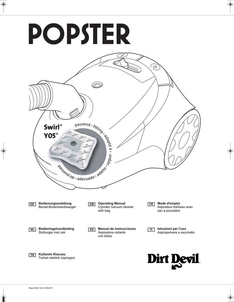 Dirt Devil Popster operating manual