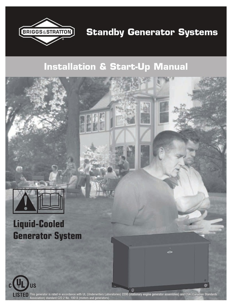 Briggs & Stratton Standby Generator Systems Installation & start-up manual