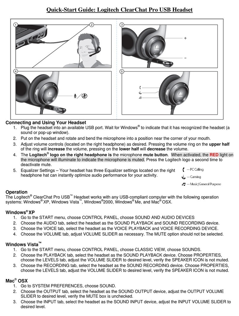 Logitech ClearChat Pro User manual